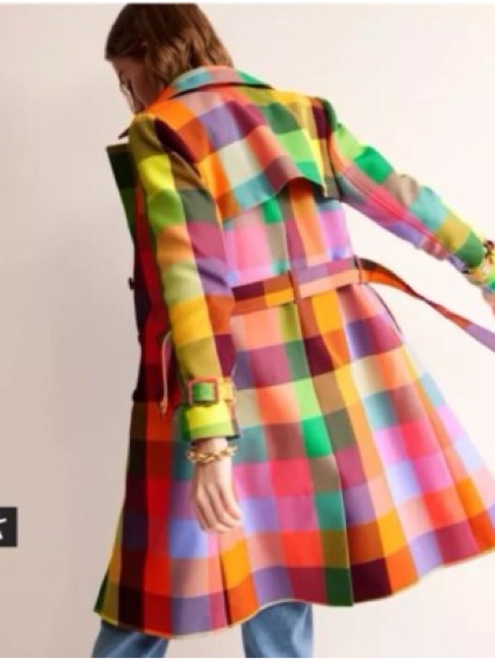 NWT Boden Neon Belted Trench Coat - Picture 3 of 6